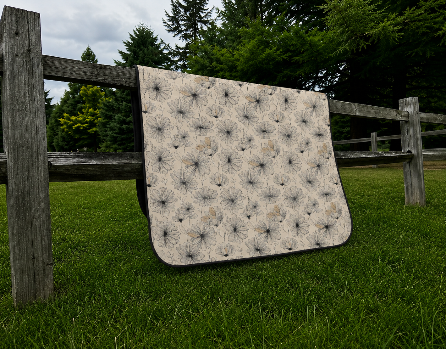 Daisy Floral Picnic Blanket
