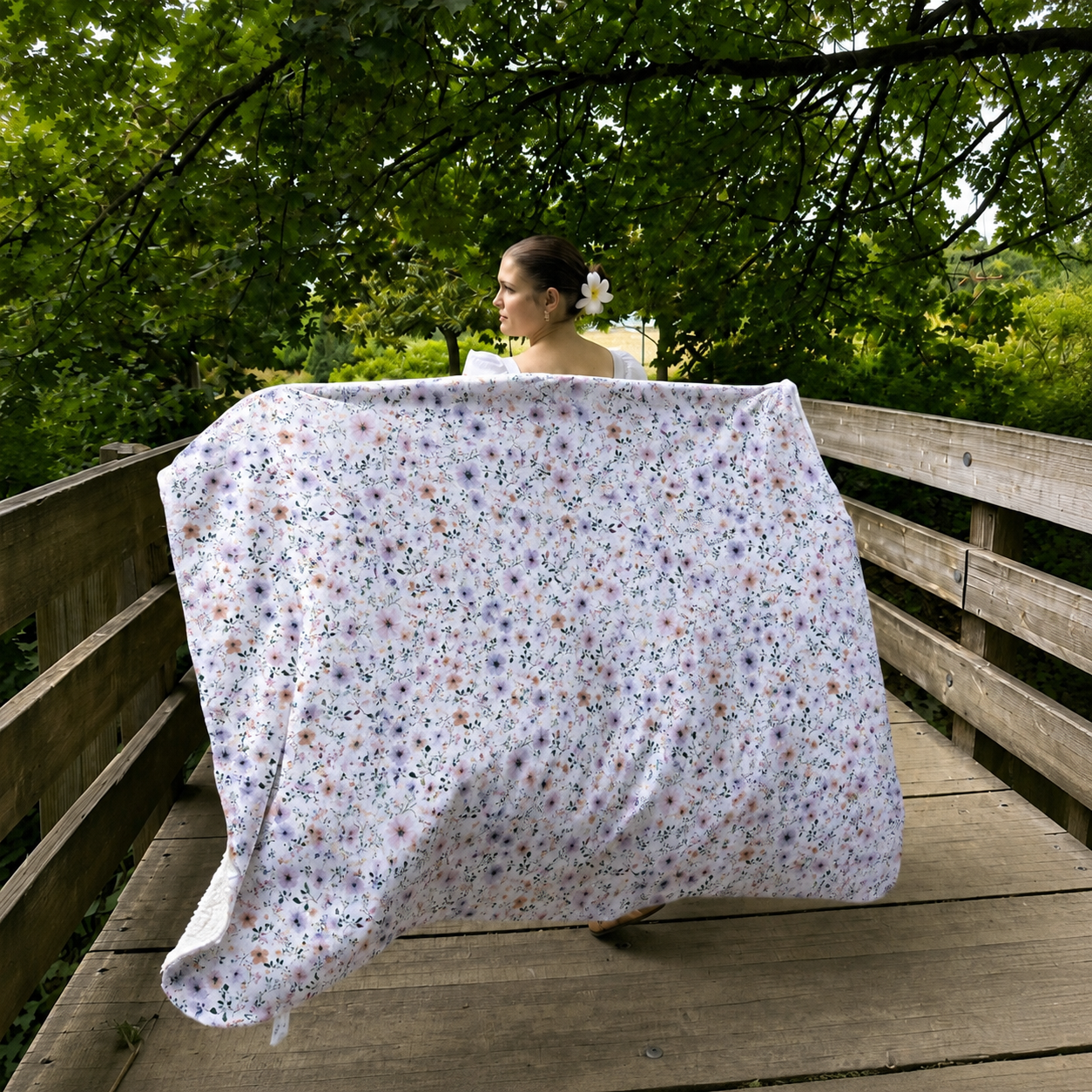 Sweet Blooms Sherpa Throw