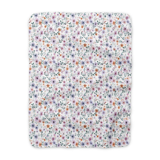 Sweet Blooms Sherpa Throw