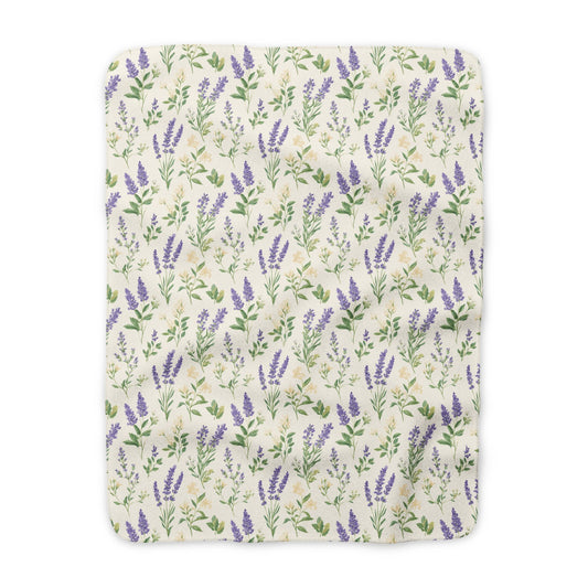 Lavender Fields Sherpa Throw