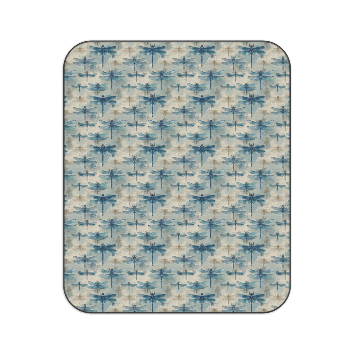 Blue Dragonfly Picnic Blanket