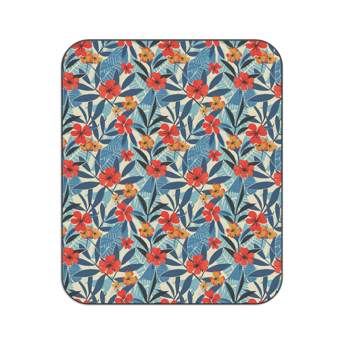 Tropical Hibiscus Picnic Blanket
