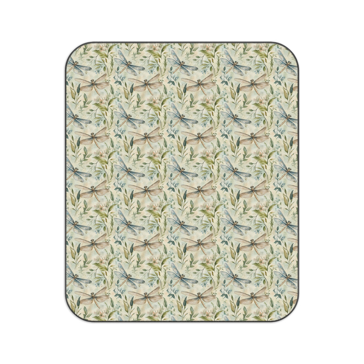 Watercolor Dragonfly Picnic Blanket