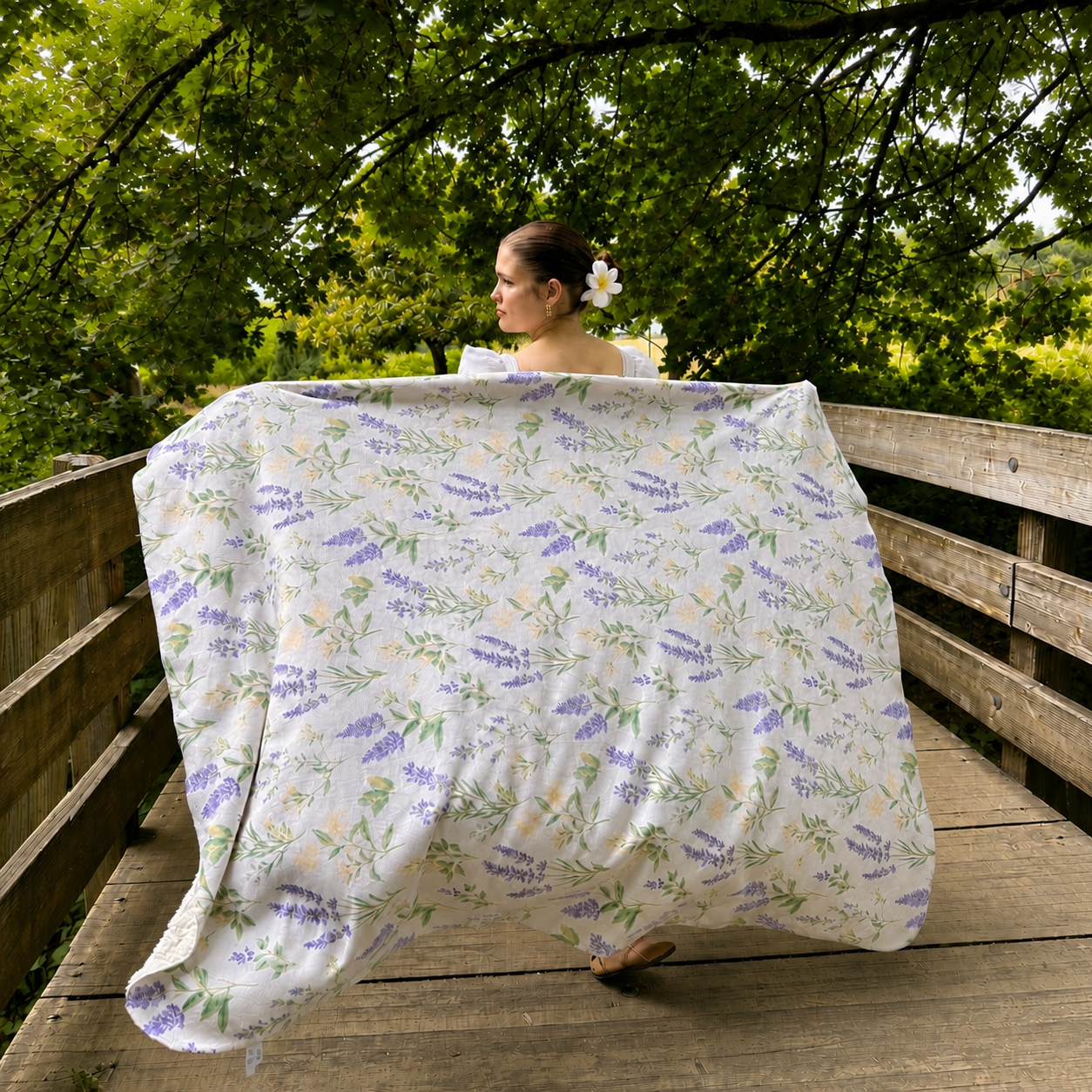 Lavender Fields Sherpa Throw