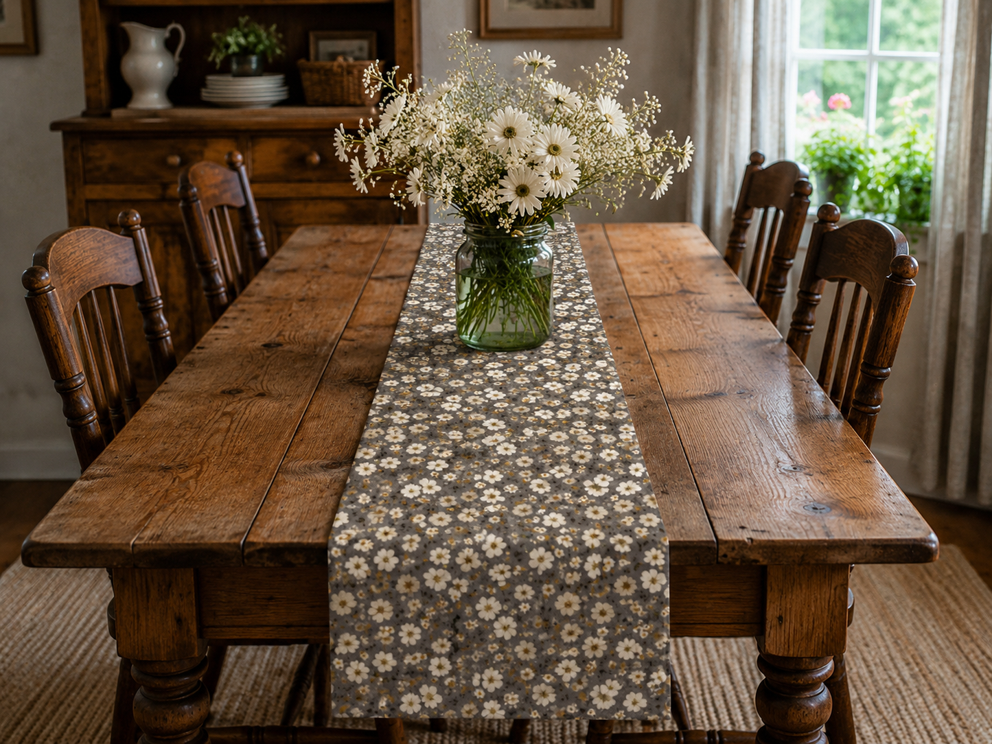 Midnight Meadow Table Runner
