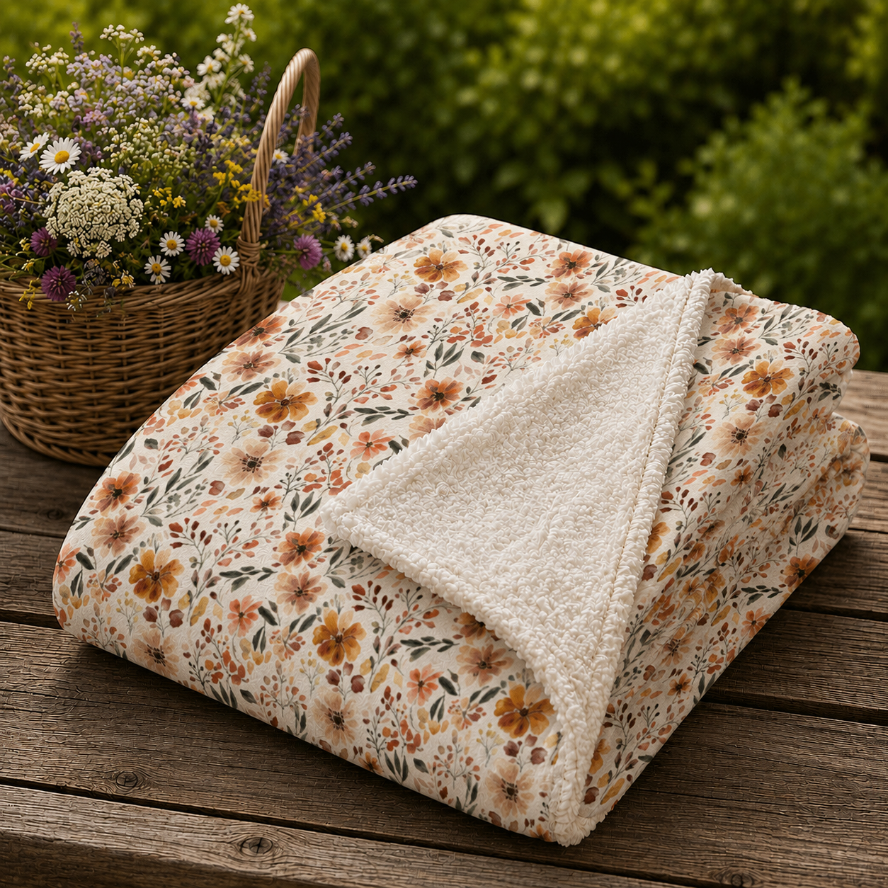 Winding Vine Sherpa Throw
