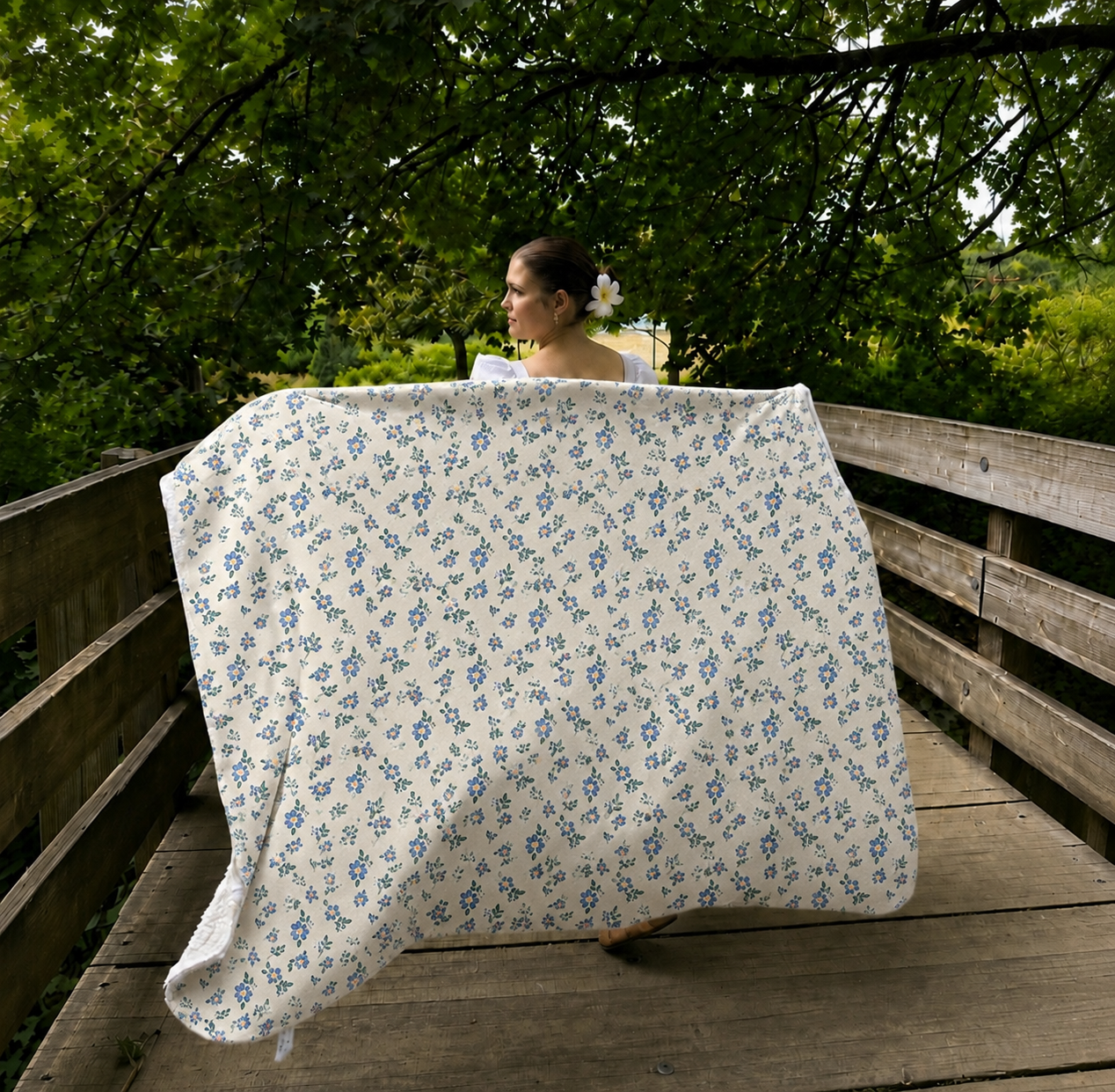 Forget-Me-Not Sherpa Throw