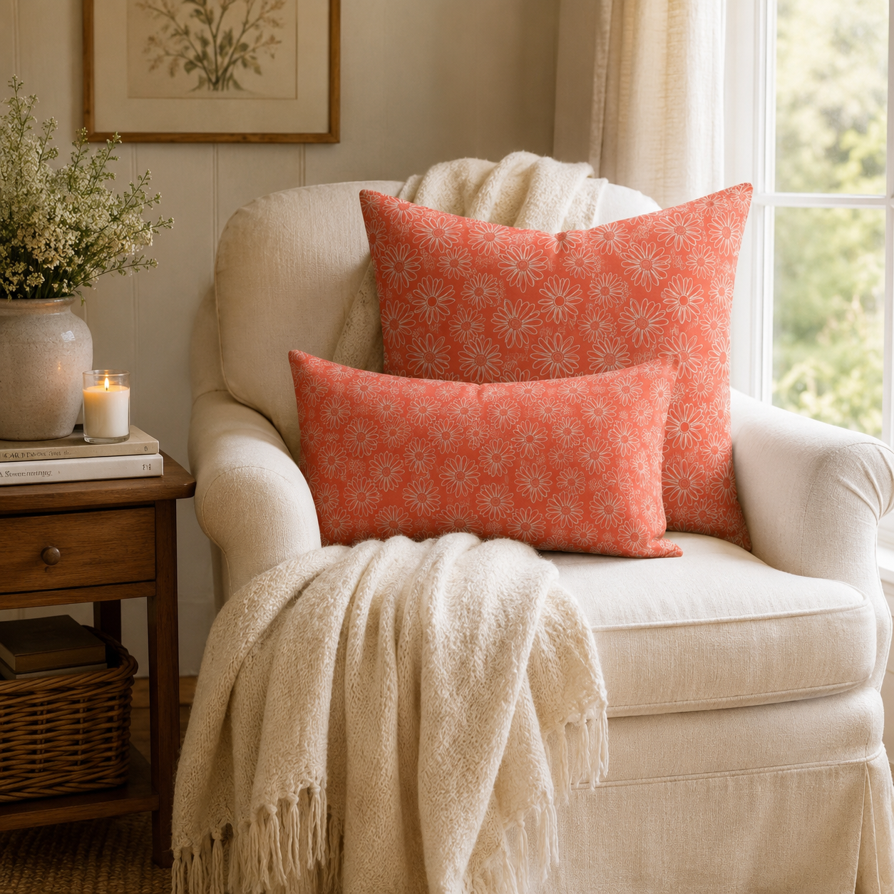 Coral Lane Premium Pillow Cover