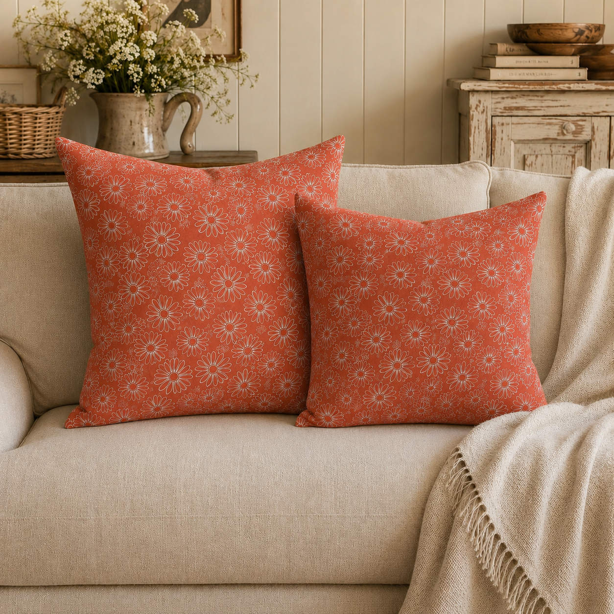Coral Lane Premium Pillow Cover
