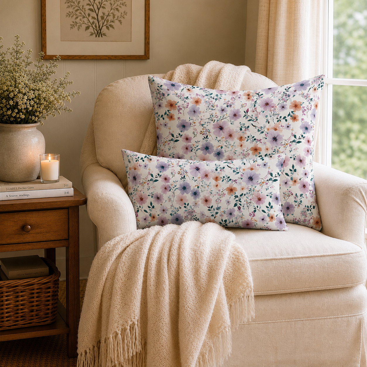 Sweet Blooms Premium Pillow Cover