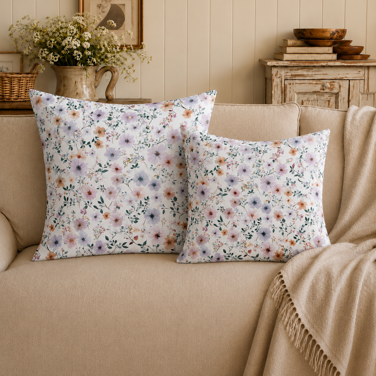 Sweet Blooms Premium Pillow Cover