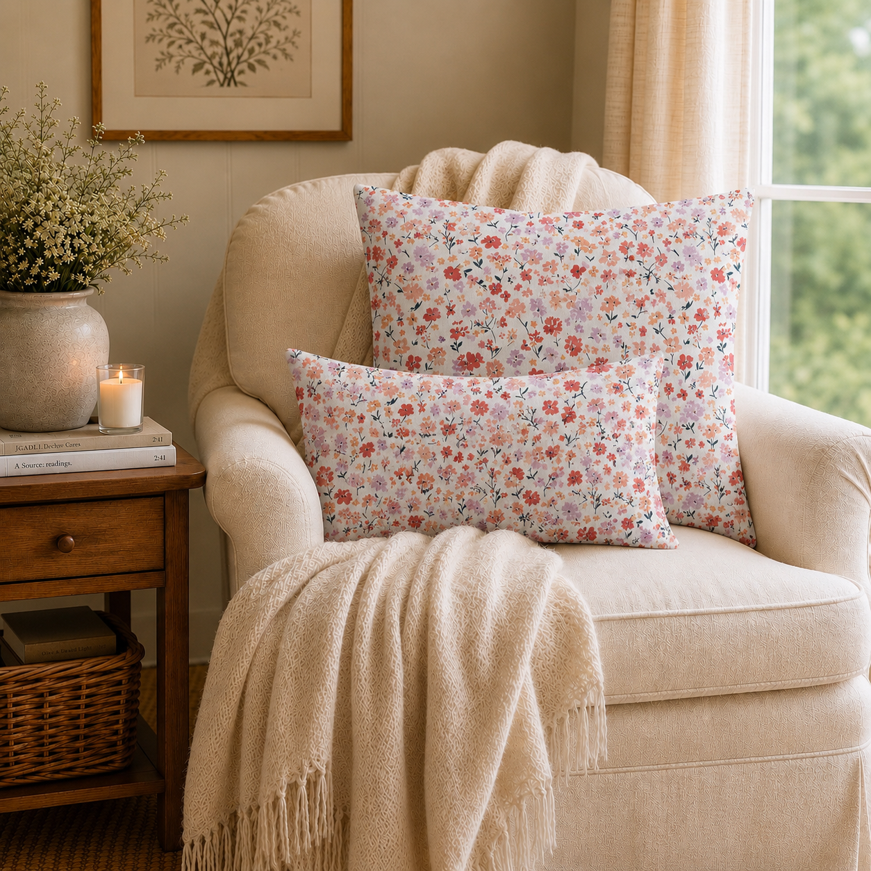 Tiny Blooms Premium Pillow Cover